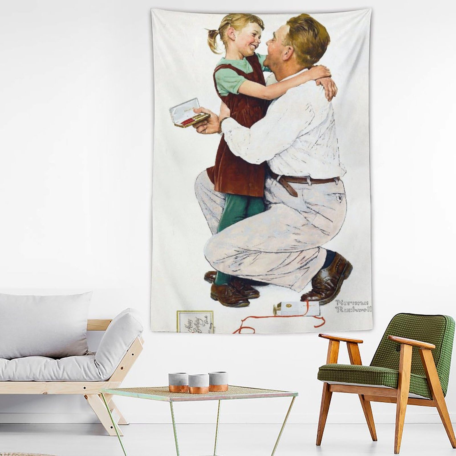 Amazon.co.jp: Norman Rockwell ノーマンロックウェル（娘から父